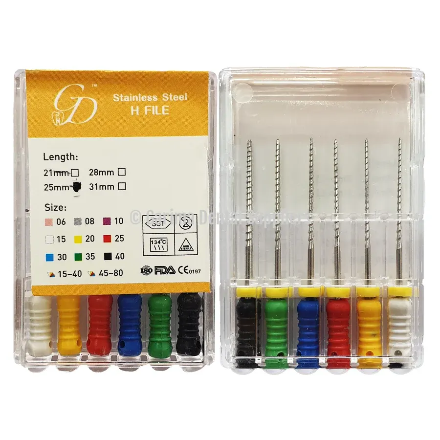 GDS Stainless Steel H-Files 25mm #45/80