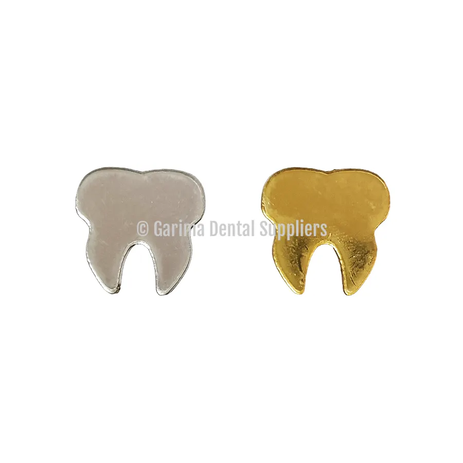 Unique Stickers in Tooth Shape Acrylic (Gold/Silver)