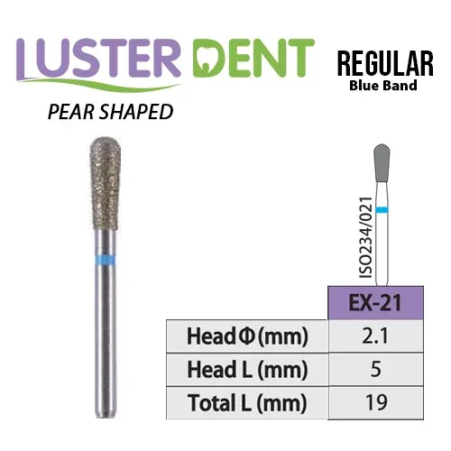 Lusterdent Diamond Bur FG – Pear Shaped #EX-21