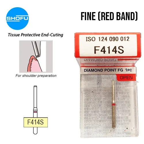 Shofu Diamond Burs FG – Tissue Protective End Cutting – Fine, F414S