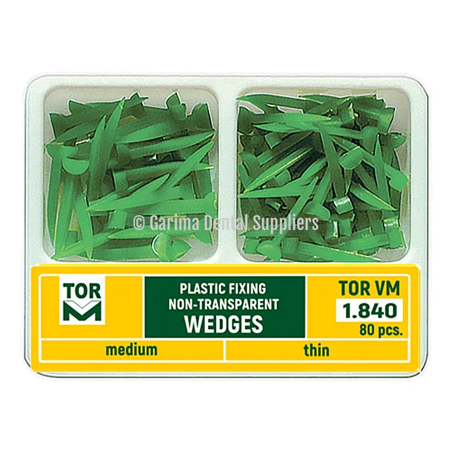 TorVm wedges Plastic Green Asst 80pcs -1.840