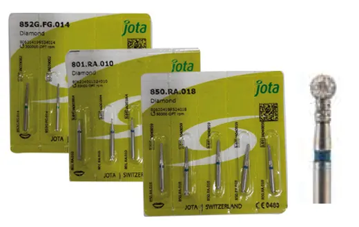 Fraises diamantées forme boule avec col gamme : JOTA