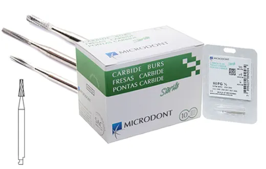 Fraises En Carbure De Tungstène Forme cylindro-conique bout plat : MICRODONT