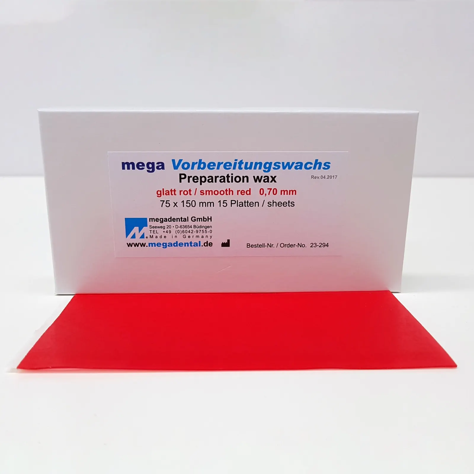 MEGA Wax Sheets Red 500 gr