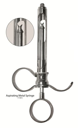 Aspirating Metal Syringe 5 Pcs For 1000 Instead of 1100 - Bibodent | Dental Supplies & Equipment