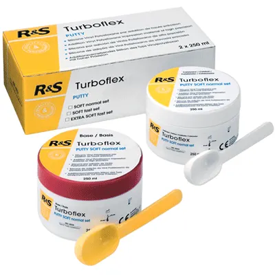 Turboflex Putty, vinyl polysiloxane addition silicones, R&S