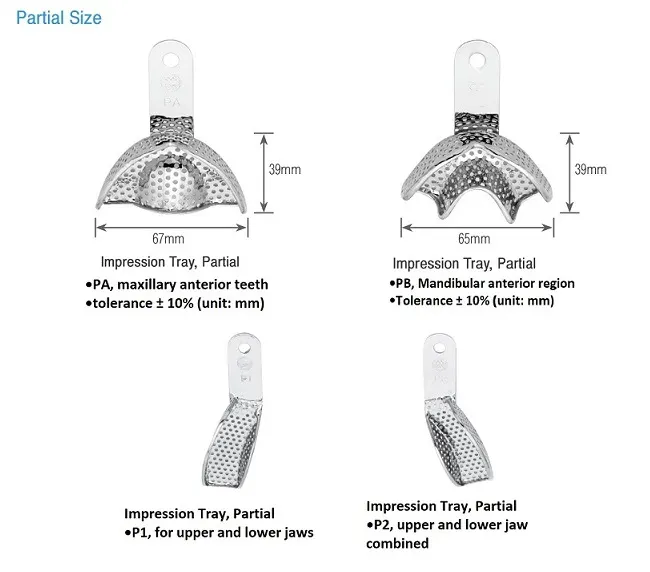 Nickel – Plated Impression Tray Partial TBWPZ4, osung