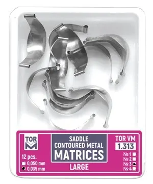 Saddle Contoured Metal Matrices large1.313 12 pcs № 3 (0.035mm) -TOR V M-Russia