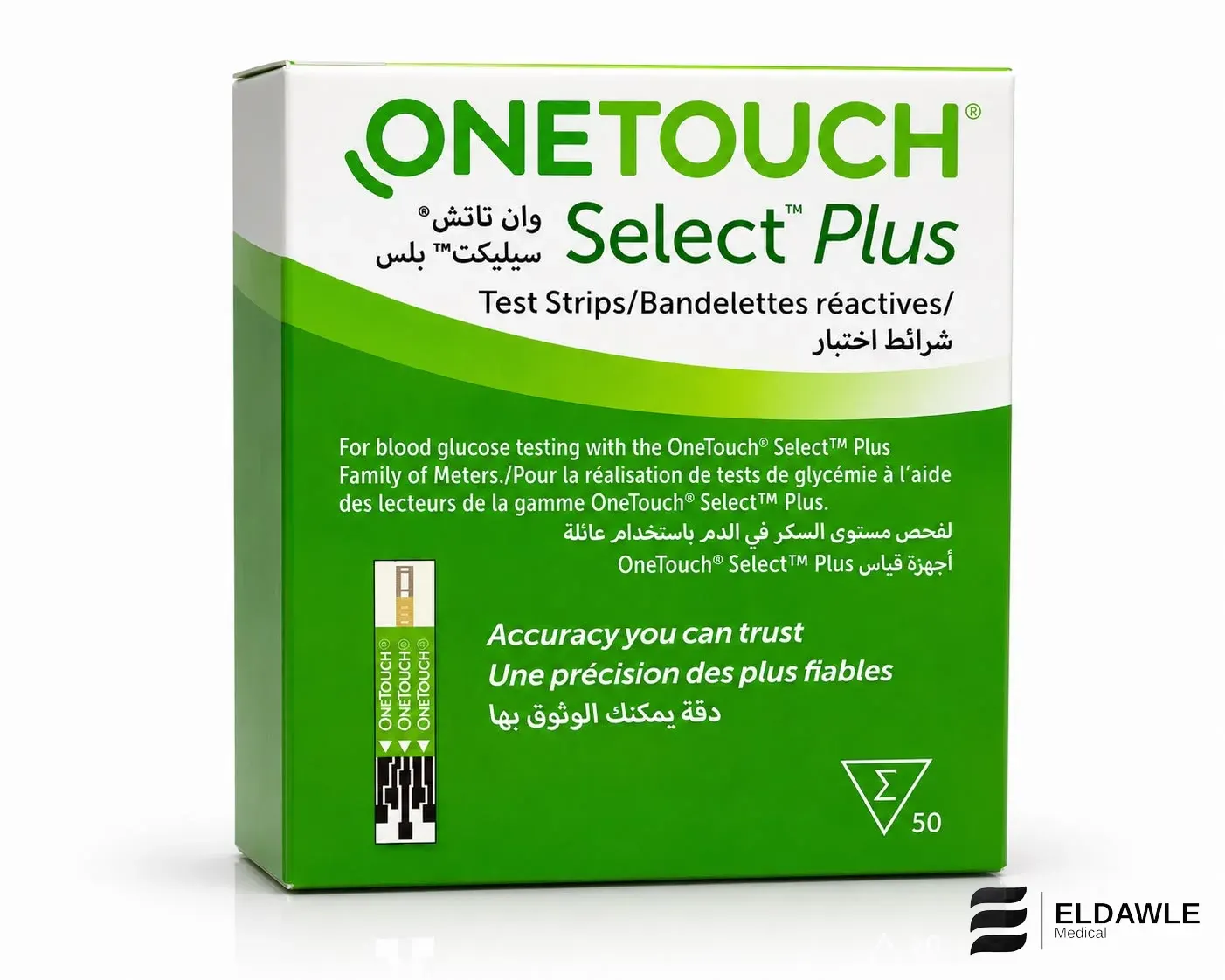 شرائط اختبار السكر وان تاتش سيليكت بلس OneTouch Select Plus (50 شريط اختبار)