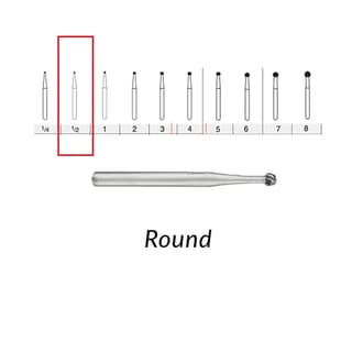 FG CARBIDE BUR ISO:001/006-( pack of 5 ) - FG 1/2
