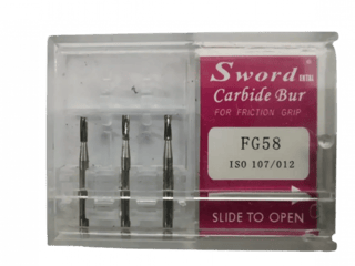 FG CARBIDE BUR SWORD ISO:107/012- ( pack of 3 ) - FG58