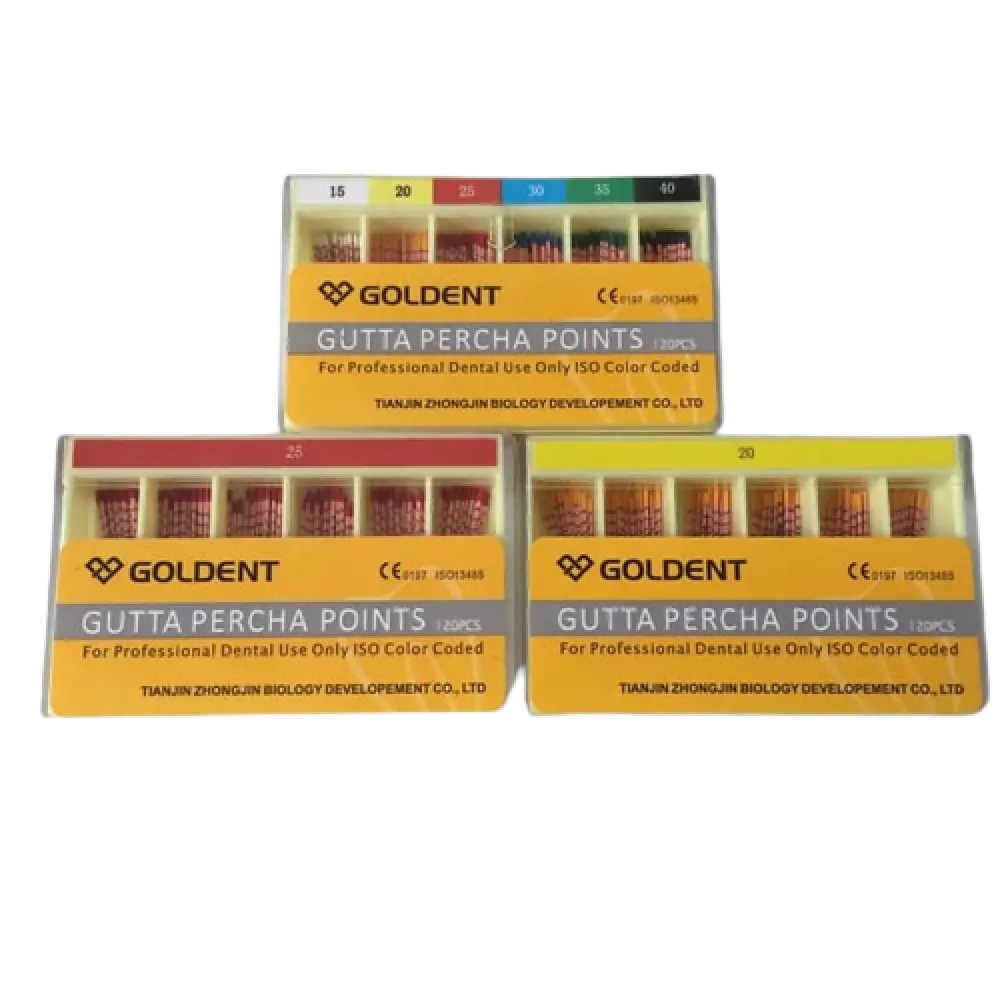 GOLDENT Gutta Percha Tapered 0.4 Packed 60pcs