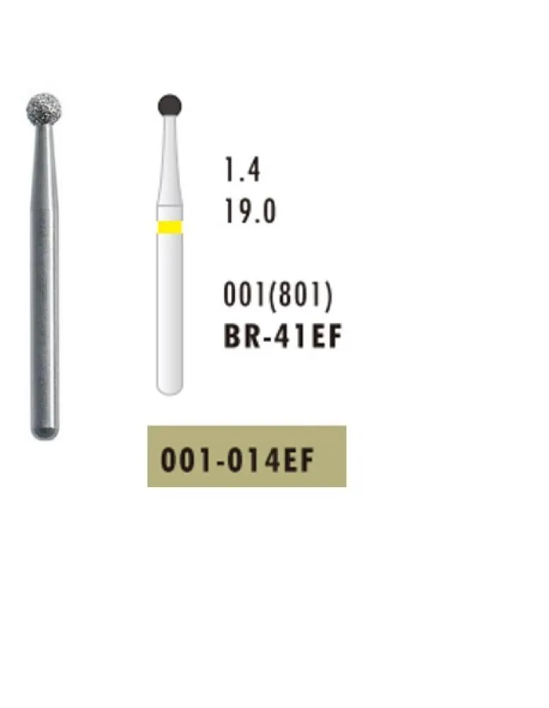 FG Diamond Bur ISO: 001/014 Round Extra Fine (pack of 5)- BR-41EF