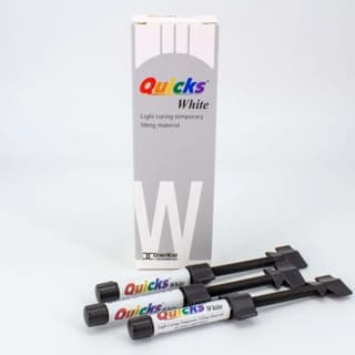 Quicks, Temporary Light Cure Filling Material, White, 3g, 800-140-W PK/3