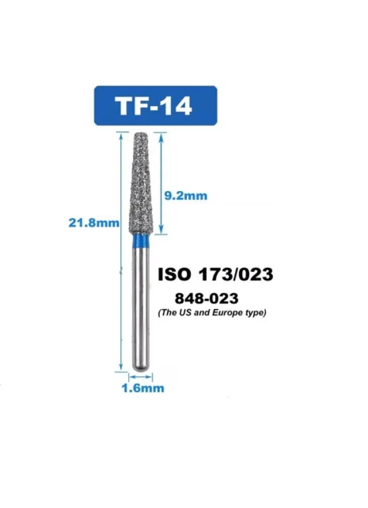 Diamond Bur ISO: 173/023-( PACK of 5) blue - TF-14