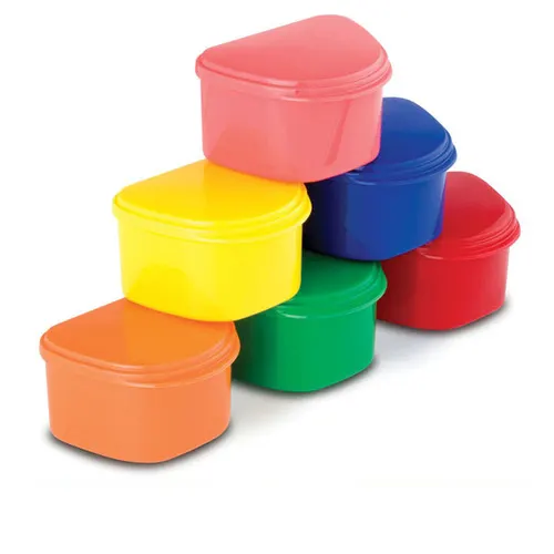 2 1/4 Deep Denture Boxes Assorted Chroma Colors 12/pkg