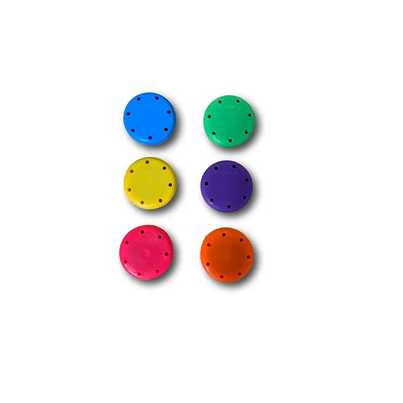 7-Hole Magnetic Round Bur Blocks | Neon Colors