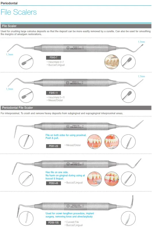 Osung File Scaler and Periodontal File Scaler Original