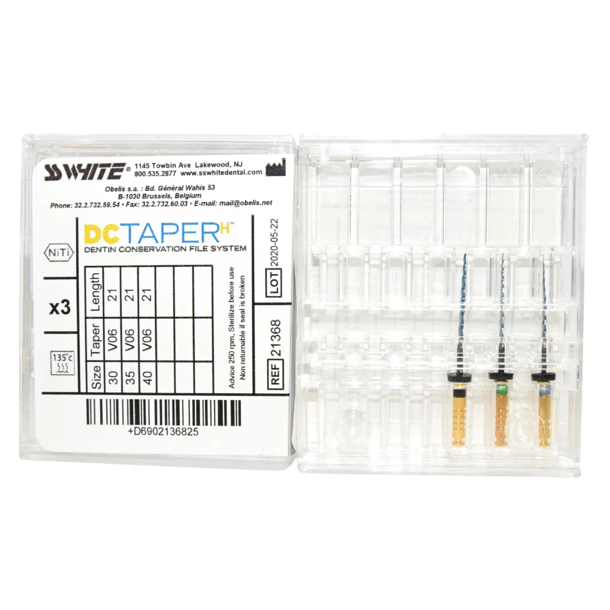 DCTAPERH ROTARY FILE 30/35/40 21MM ASSORTED – 3 PACK