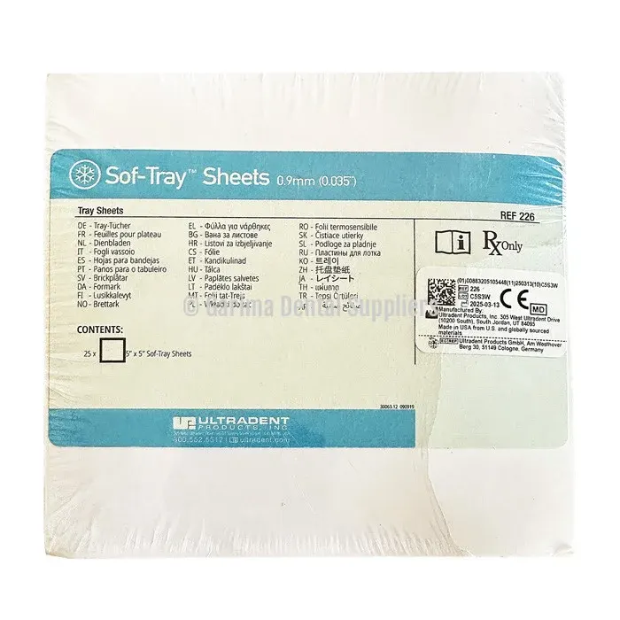 Ultradent Sof-Tray® Classic Sheets – 0.9mm- Regular (0.035˝)