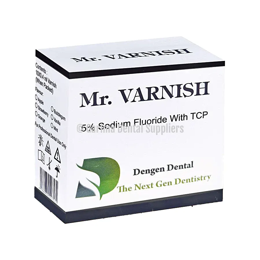 Dengen Dental Mr Varnish 5% Sodium Fluoride With TCP Pack of 10 Sachet