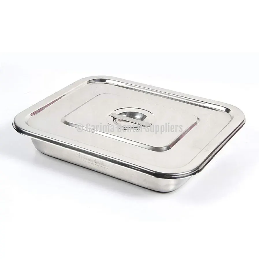Indian Stainless Steel Instrument Tray w/LID 9×6