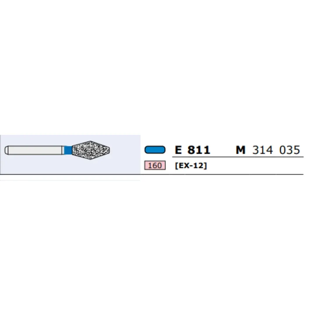 Diamond Medium Double Cone EX-12 Bur