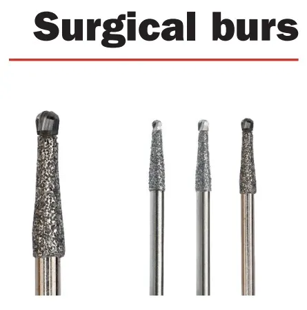 Surgical Carbide diamond coated burs.