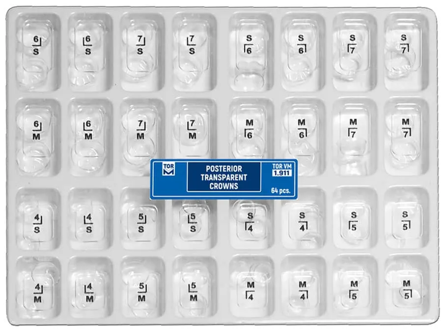 Posterior Transparent Crowns № 1.911 64 pcs-TOR V M -Russia