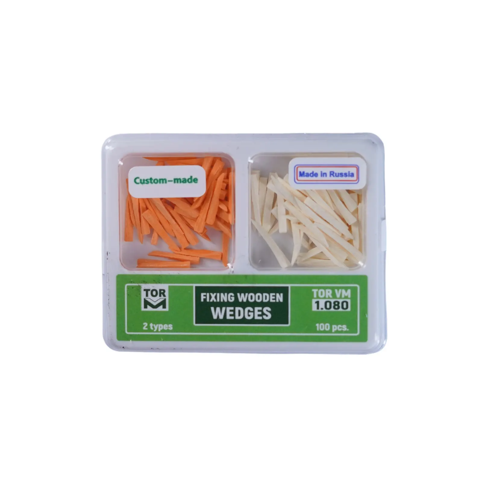 Wooden Wedges of 2 types № 1.080 100Pcs-TOR V M -Russia