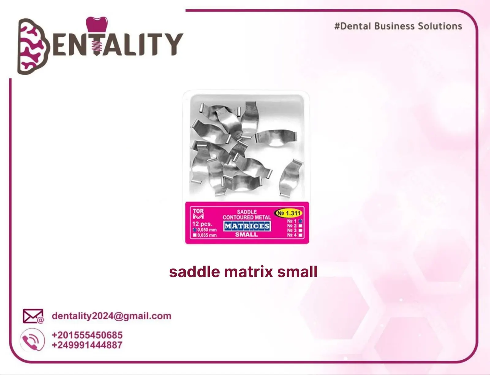 Saddle matrix small size
