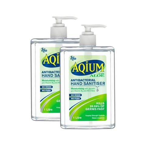 Aqium® Antibacterial Hand Sanitiser | Sanitizer (Aloe) 1L