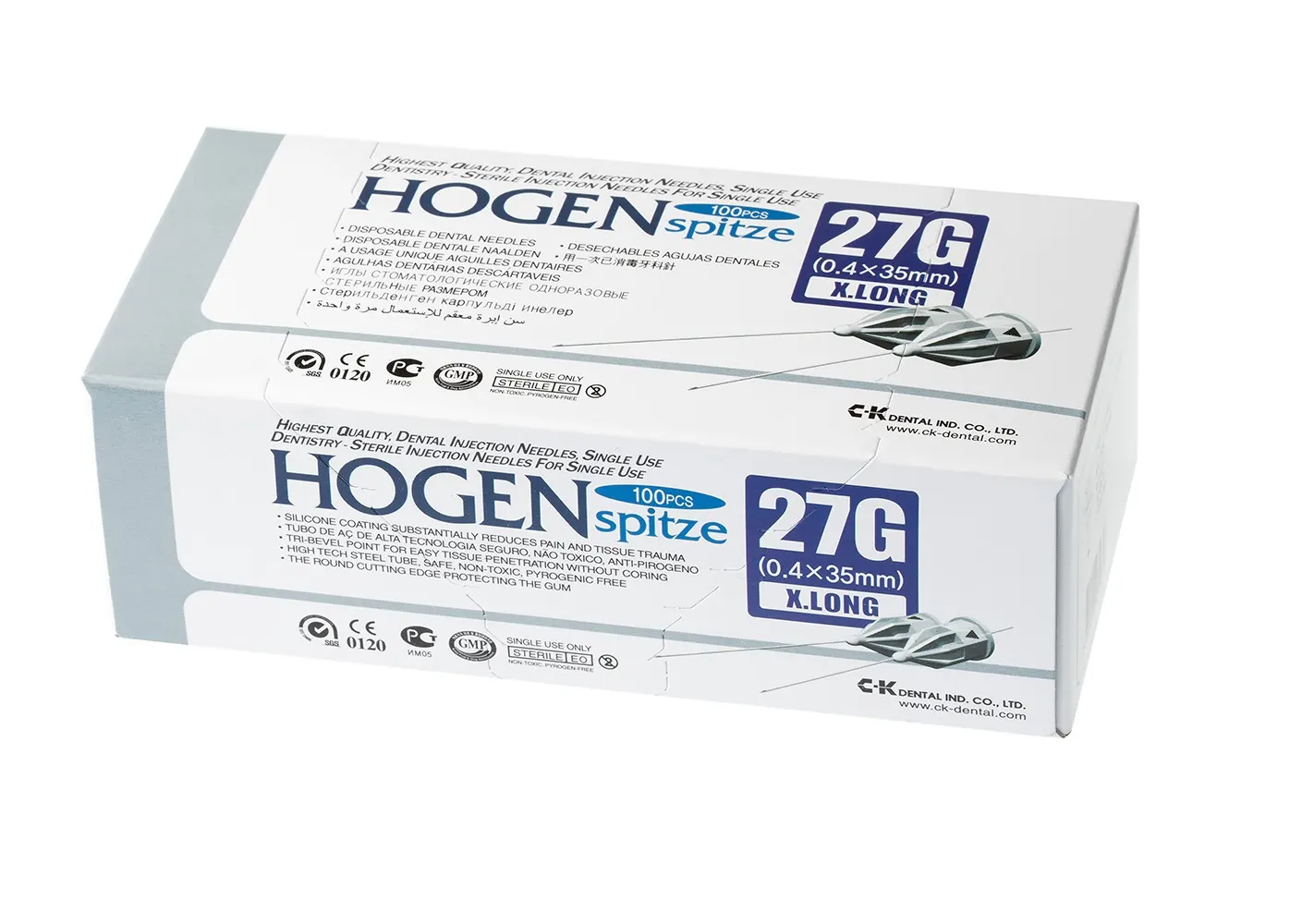 Aiguille 27G 0.4*35mm xlong HOGEN SPITZE