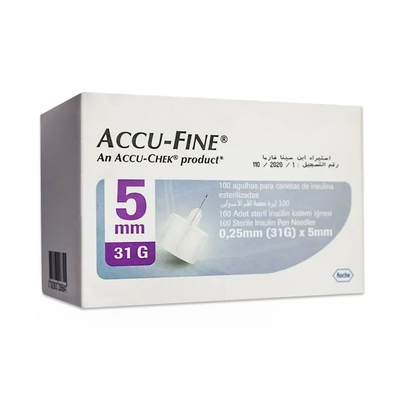 سنون انسولين ( Accu-Fine ) 31 G x 5 mm