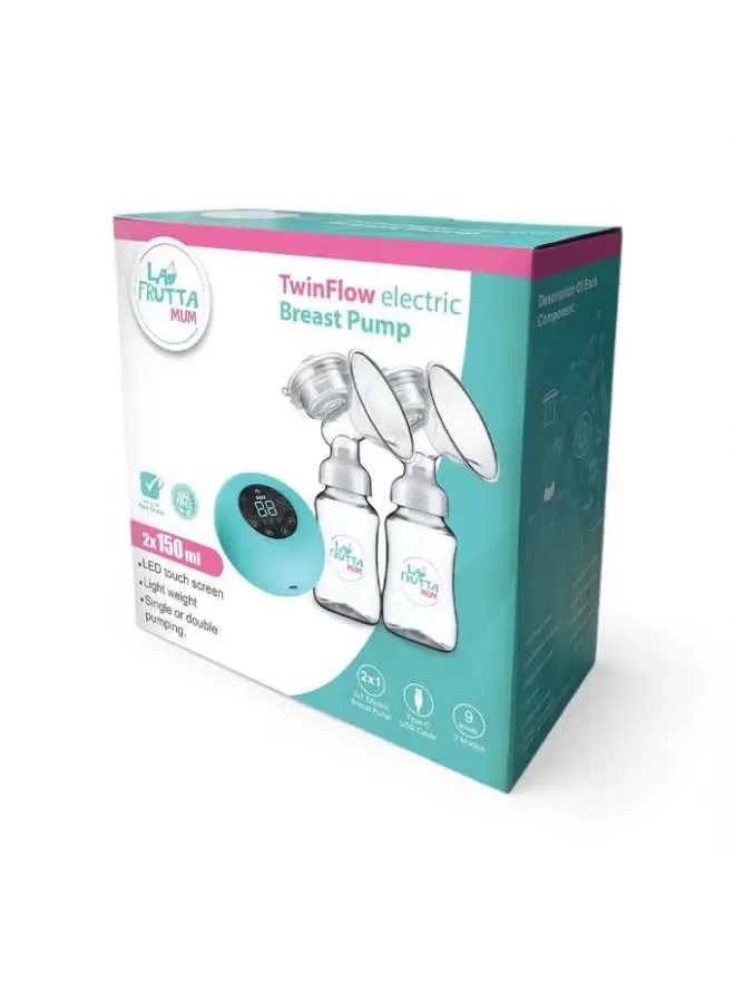 (La Frutta) TwinFlow  شفاط لبن كهربائي مزدوج 2×150 مل