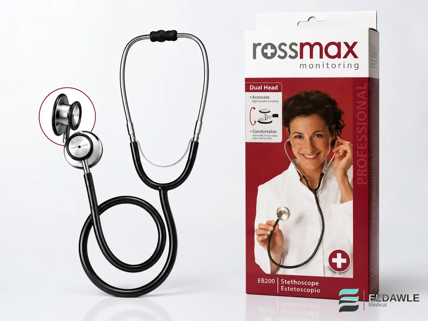 سماعة طبية روسماكس Rossmax EB200 – مزدوجة الرأس