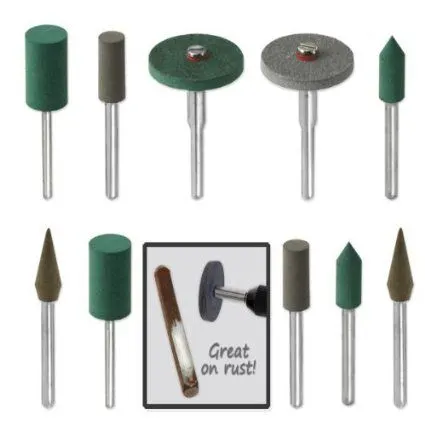 Green Mounted Grinding Stone 100/bock