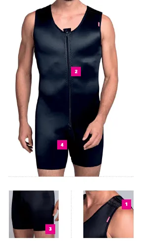 LIPOELASTIC MGmm Comfort Post-Surgical Men Compression Bodysuit | بدلة ضغط مريحة للرجال بعد العمليات الجراحية من ليبوإيلاستيك إم جي إم إم