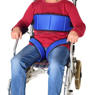 ABDOMINAL SAFETY BELT WITH PELVIC STRAPS | حزام حماية للمريض تثبيت كامل – كرسي متحرك