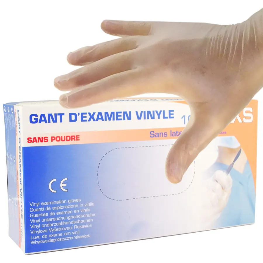 Gants d’examen Vinyle non poudrés non stériles