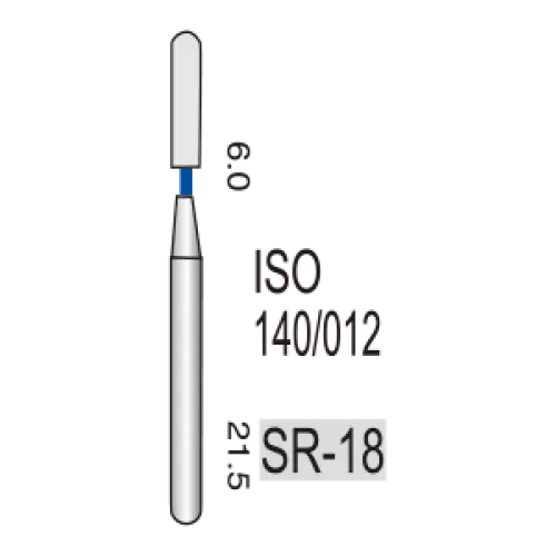 FG DIAMNID BUR ISO: 140/012-pack of 5 -SR-18/5