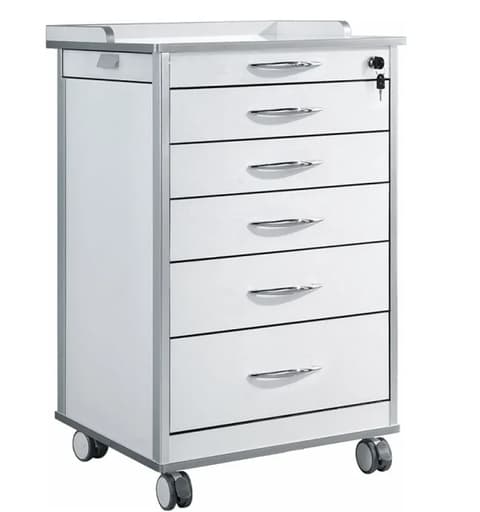 Dental Cabinet Trolley For Instrument Storage Surgery with 6 drawer (with a drawer on the side) BL-MC03