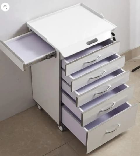 Dental Cabinet Trolley For Instrument Storage Surgery with 5 Drawers (with a drawer on the side) /bl-mc04