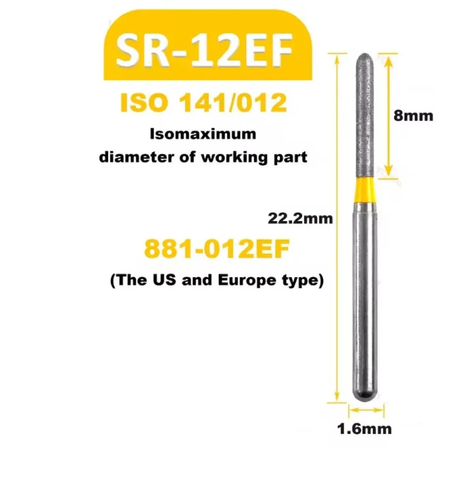 FG DIAMNID BUR ISO: 141/012-pack of 5 -SR-12EF