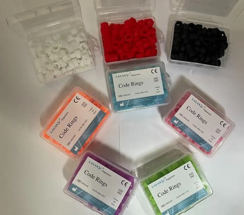 Autoclavable Color Code Rings, Large, Green, PK/100- 802-1516-L