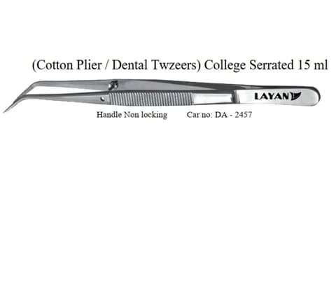 College Tweezer Serrated Handle 15cm/DA-2457