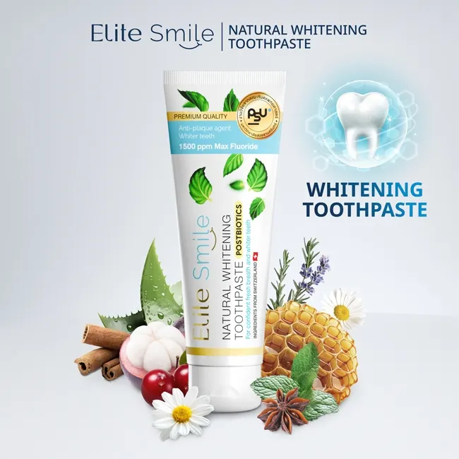Elite Smile Natural Whitening Toothpaste ยาสีฟันสูตรออริจินัล ดั้งเดิม ลดกลิ่นปาก ฟันขาว