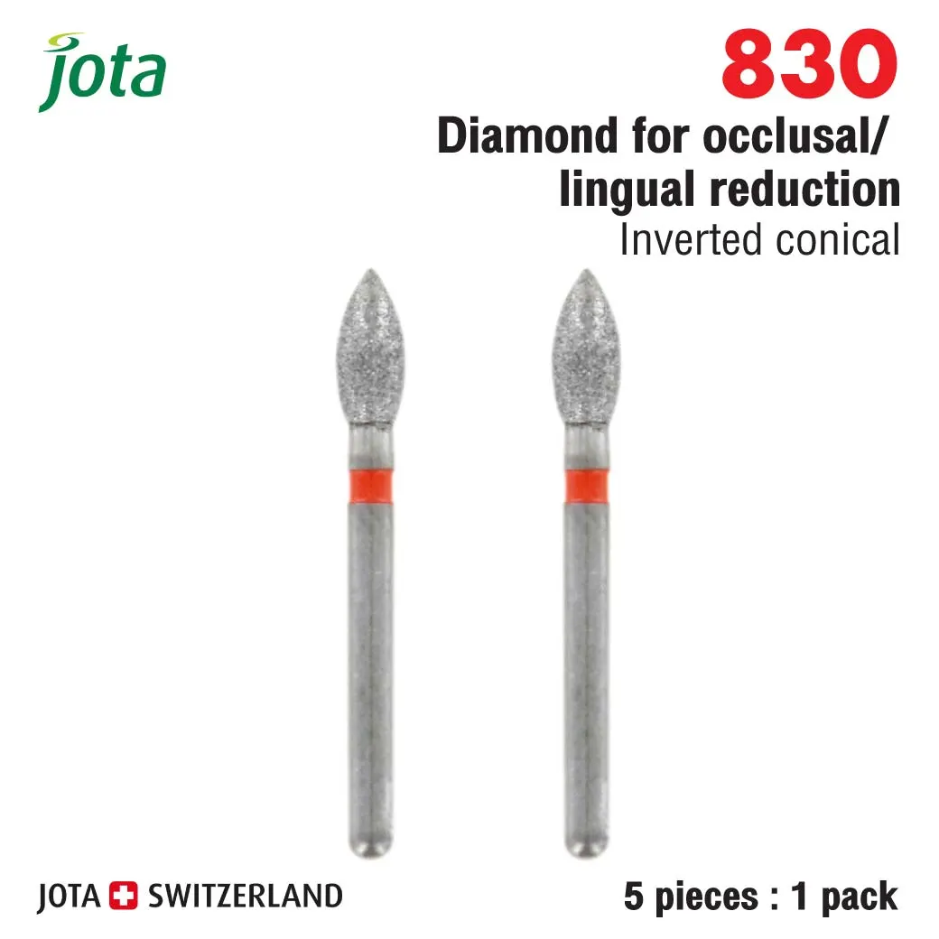 Diamond 830 occlusal / lingual reduction (D4)