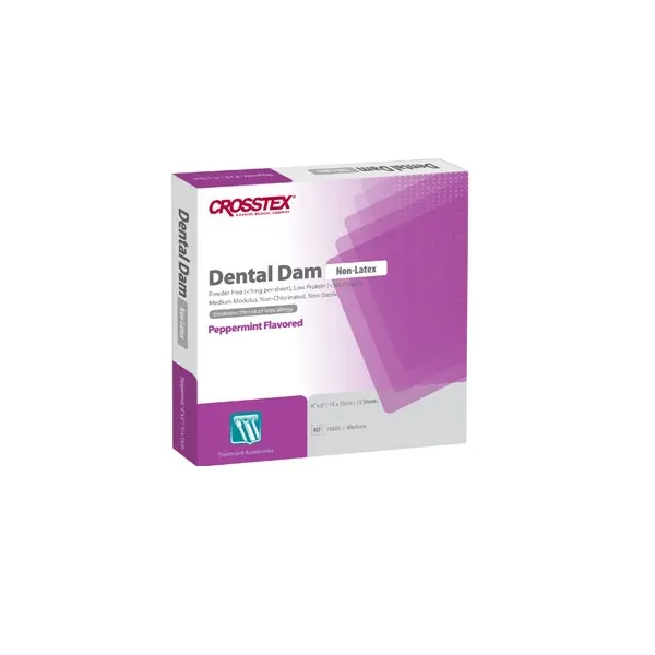 Dental Dam | Non-Latex | Medium 6″ x 6″ | 15 sheets/Box