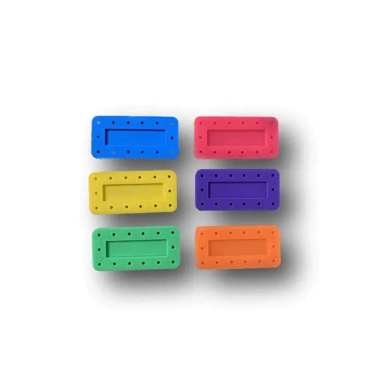 14-Hole Magnetic Rectangular Bur Blocks | Neon Colors
